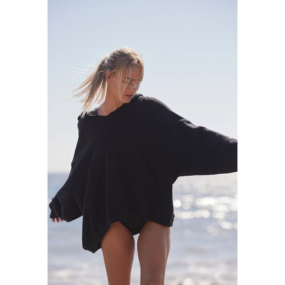 Fp Movement Best Of Hoodie in Black Oversized Baggy 100% Cotton Activewear Sz L